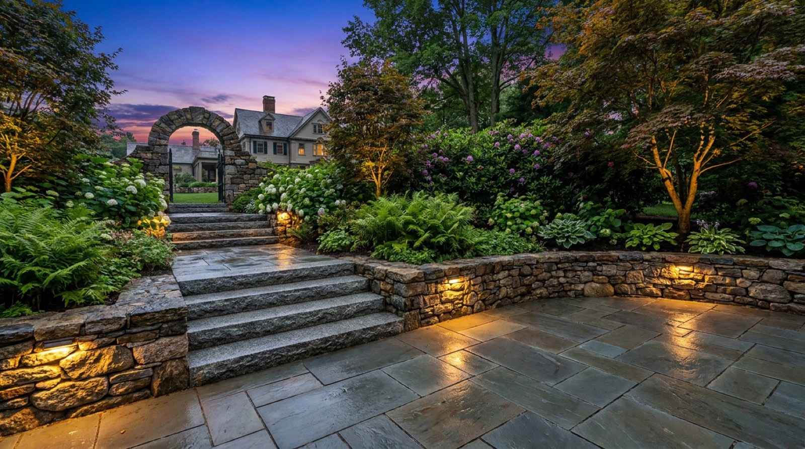 Outdoor masonry fireplace Newton MA