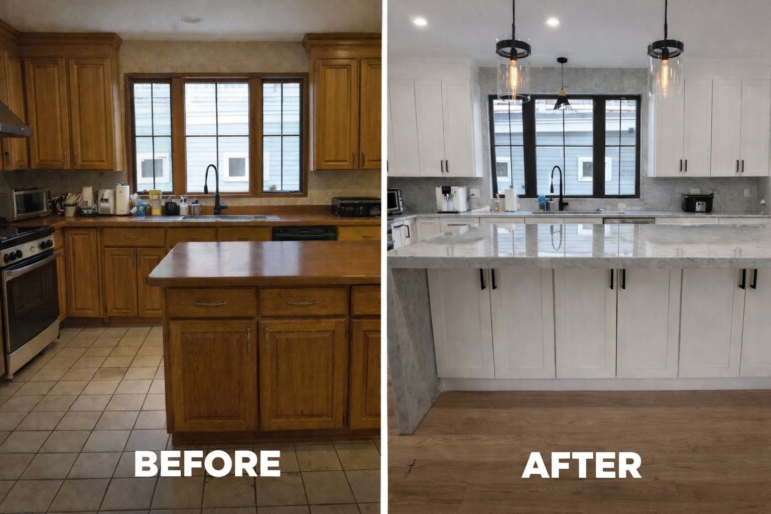Complete bathroom transformation